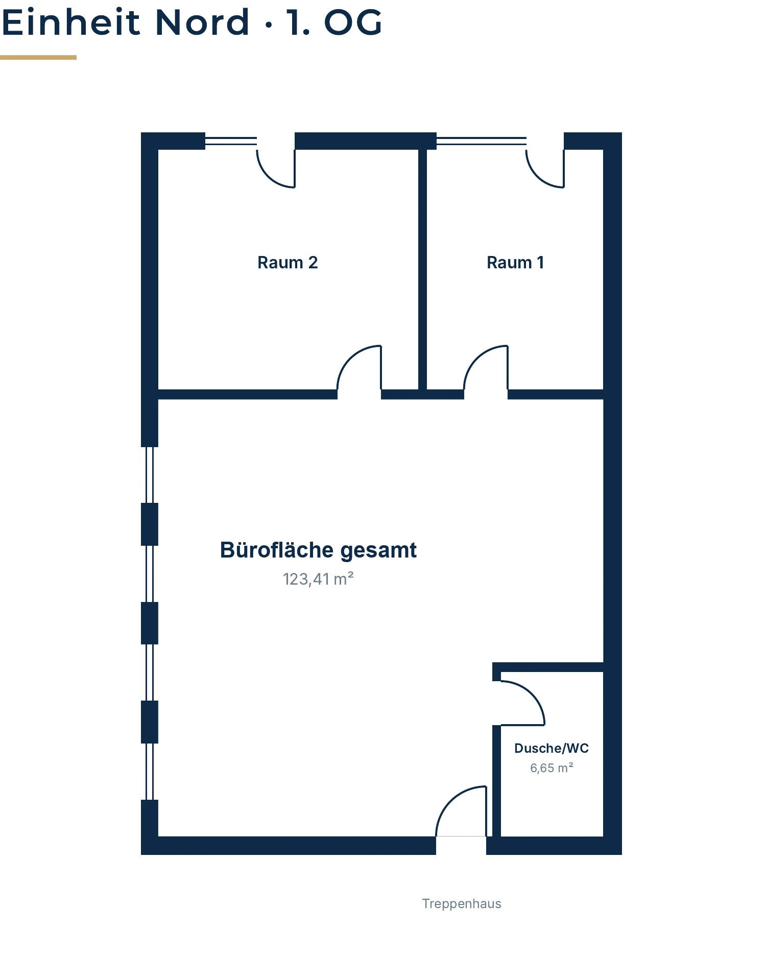 Grundriss Einheit Nord 1. OG — 130,06 m²