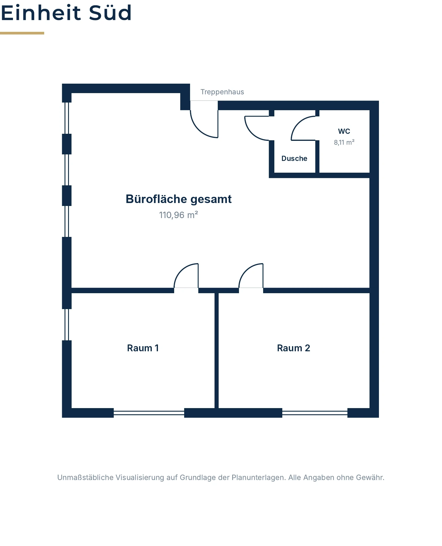 Grundriss Einheit Süd EG — 119,07 m²